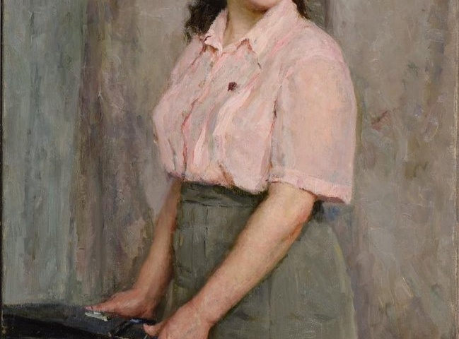 Портрет девушки в розовой кофте козлов