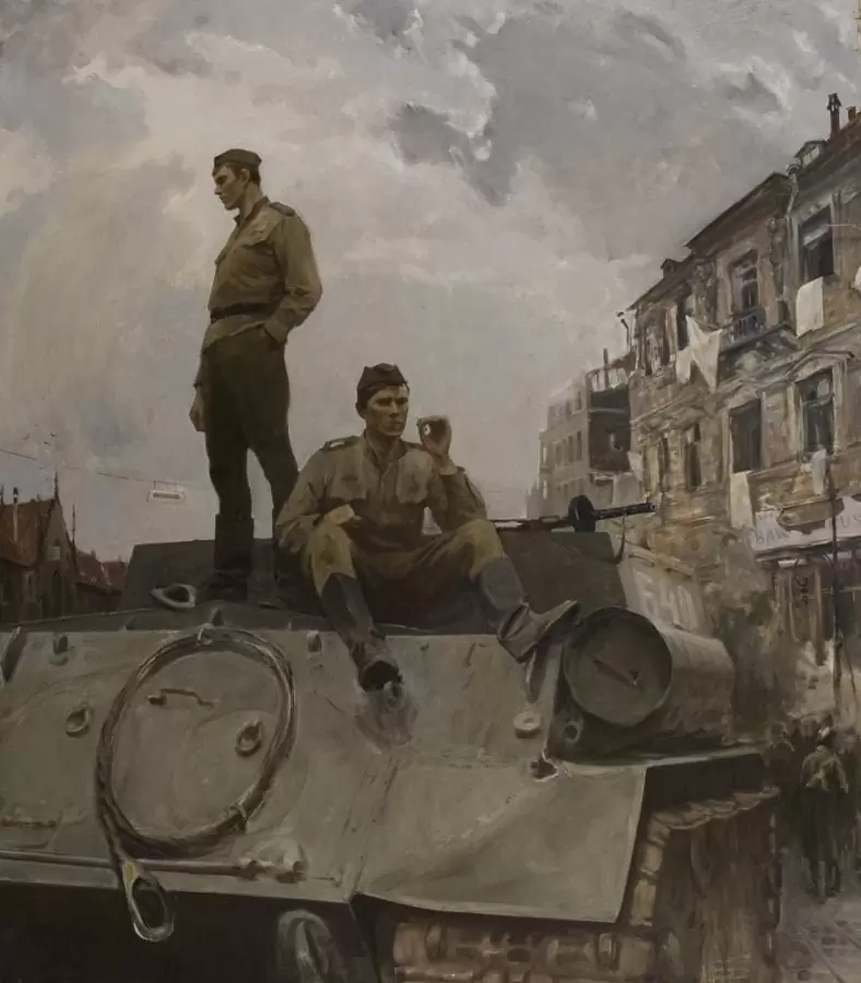 <strong>Сергеева Галина Валериановна (1953-?)</strong><br /><p>Весна 1945<br />
Дипломная работа<br />
1978<br />
Холст, масло</p>
